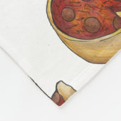 シカゴ深いディッシュペパローニピザパイスライス フリースブランケット (角)