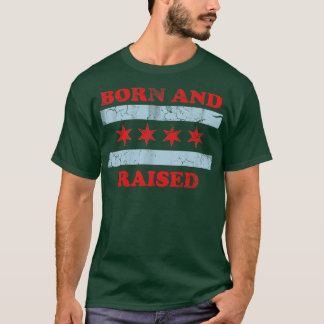 シカゴ生まれと上げたヴィンテージのフェード Tシャツ