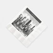 シカゴ白黒 縁ありランチョンナプキン (角)