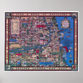 シカゴ禁止ガンランドの地図1931 ポスター (正面)