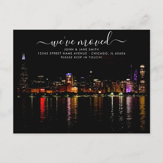 シカゴ移動案内はがき 案内ポストカード (正面)