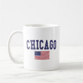 シカゴ米国国旗 コーヒーマグカップ (左)