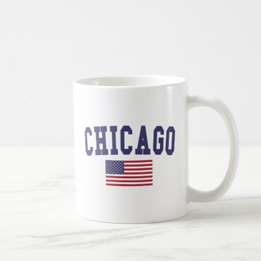 シカゴ米国国旗 コーヒーマグカップ (右)
