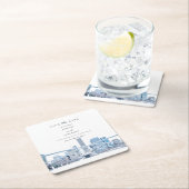 シカゴ紙コースター日付の保存 スクエアペーパーコースター (インサイチュ)