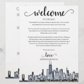シカゴ結婚の週末のウェルカム日程 (正面/裏面)