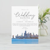 シカゴ結婚の週末のウェルカム日程 招待状 (スタンド正面)