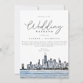 シカゴ結婚の週末のウェルカム日程 招待状