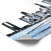 シカゴ結婚スカイラインの歓迎サイン ポスター (角)