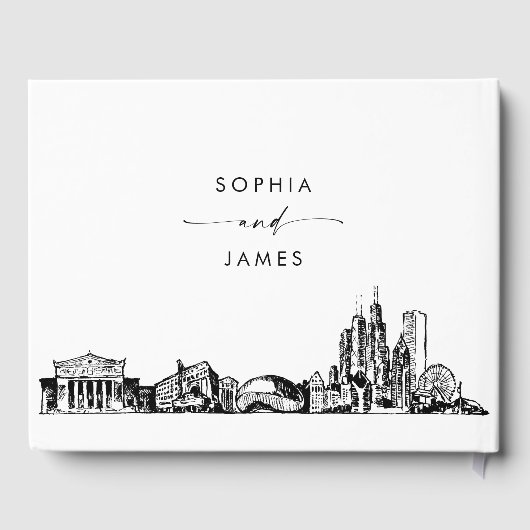 シカゴ結婚スカイラインズゲストブック ゲストブック (裏面)