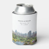 シカゴ結婚式の引き出物カスタム 缶クーラー (缶正面)