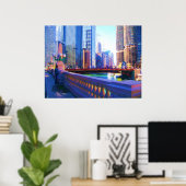 シカゴ絵画カナル ポスター (ホームオフィス)