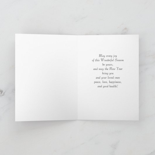 シカゴ絵画クリスマスツリーのクリスマスカード シーズンカード (内部)