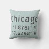 シカゴ緯度と経度 クッション (裏面)