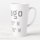 シカゴ緯度経度 カフェラテマグ (右)