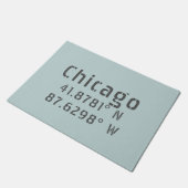 シカゴ緯度経度 ドアマット (アングル)