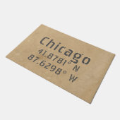 シカゴ緯度II ドアマット (アングル)