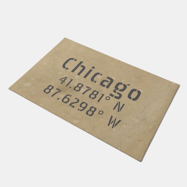 シカゴ緯度II ドアマット (アングル)