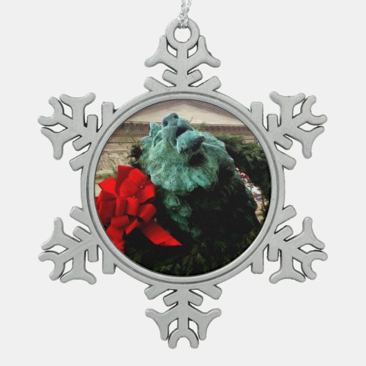 シカゴ美術研究所のノースライオン スノーフレークピューターオーナメント (正面)