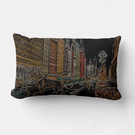 シカゴ美術研究所ライオンズミシガンアヴェネオン1930 ランバークッション (正面)