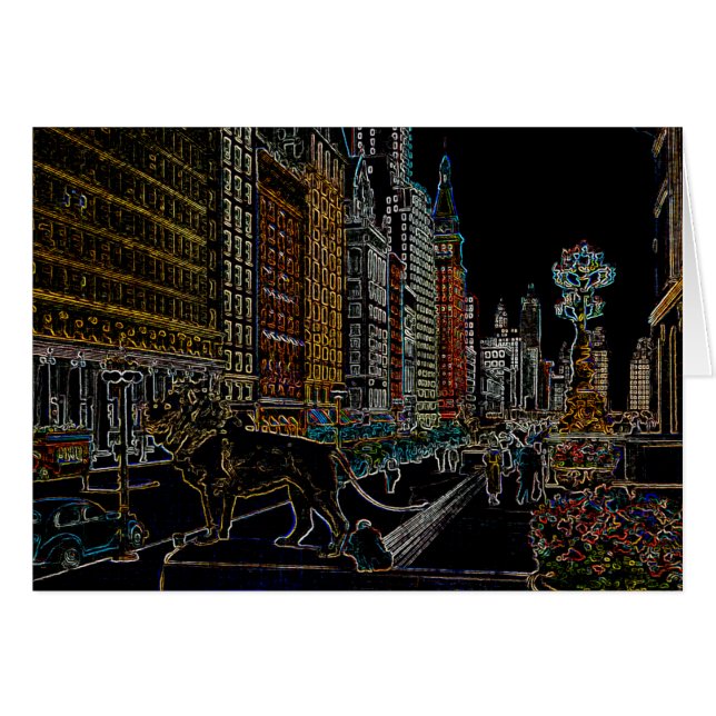 シカゴ美術研究所LIONS MICHIGAN AVE NEON 1930 (正面横)