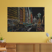 シカゴ美術研究所LIONS MICHIGAN AVE NEON 1930 キャンバスプリント (インサイチュ (リビング))