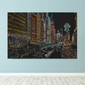 シカゴ美術研究所LIONS MICHIGAN AVE NEON 1930 キャンバスプリント (インサイチュ (ウッドフロア))