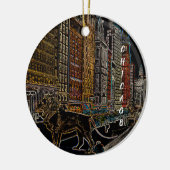 シカゴ美術研究所LIONS MICHIGAN AVE NEON 1930 セラミックオーナメント (左)