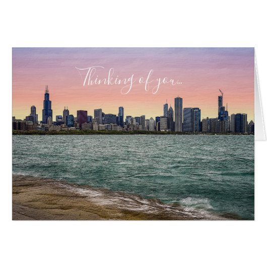 シカゴ考えるスカイラインパインタリーのカード (正面横)