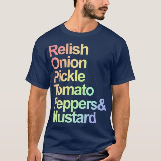 シカゴ肉愛好家ホットドッグの食材 Tシャツ (正面)