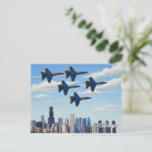 シカゴ航空・ウォータースショーでブルーエンジェルス ポストカード (スタンド正面)