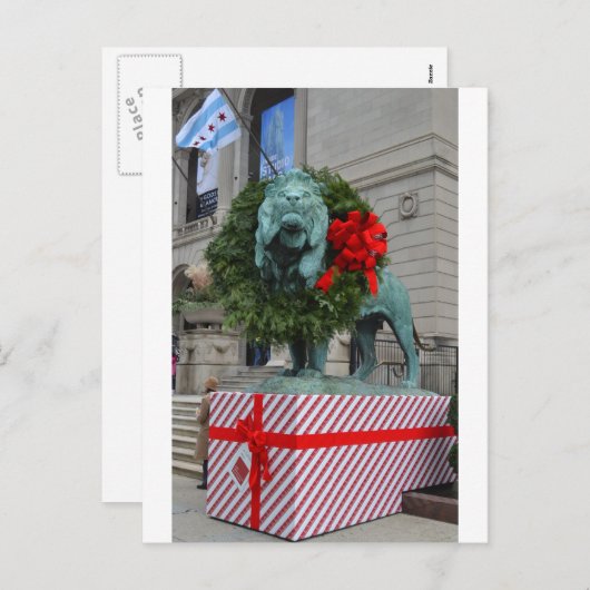 シカゴ芸術大学リオン飾クリスマス シーズンポストカード (正面/裏面)