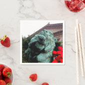 シカゴ芸術研究所の南ライオン スタンダードカクテルナプキン (インサイチュ)