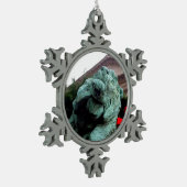 シカゴ芸術研究所の南ライオン スノーフレークピューターオーナメント (左)