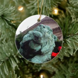 シカゴ芸術研究所の南ライオン セラミックオーナメント