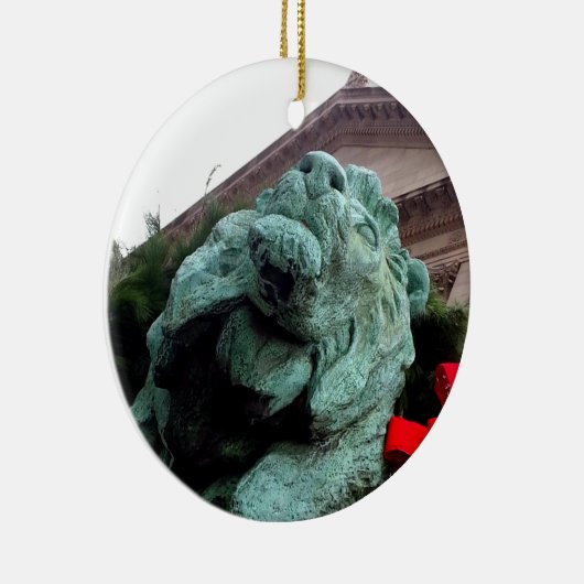 シカゴ芸術研究所の南ライオン セラミックオーナメント (右)