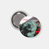 シカゴ芸術研究所の南ライオン マグネット (正面/裏面)