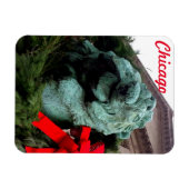 シカゴ芸術研究所の南ライオン マグネット (横)