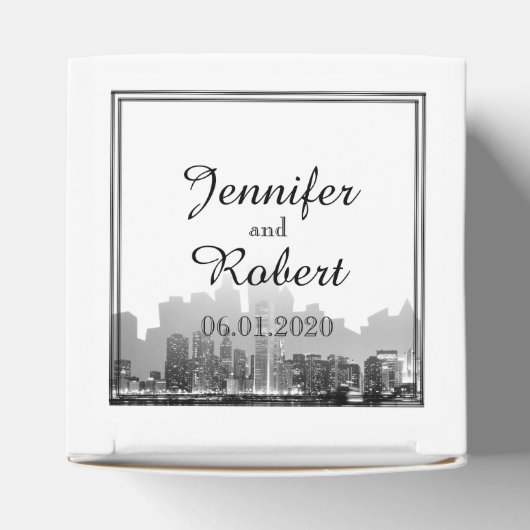 シカゴ行き先結婚式のお願いボックス フェイバーボックス (上部)