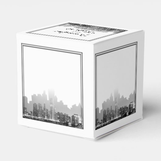 シカゴ行き先結婚式のお願いボックス フェイバーボックス (裏面サイド)