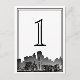 シカゴ行き先結婚式テーブル番号 ポストカード