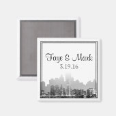 シカゴ行き先結婚式 マグネット (正面/裏面)