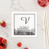 シカゴ行先結婚式ナプキン スタンダードカクテルナプキン (インサイチュ)