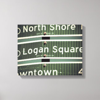 シカゴ通り標識 キャンバスプリント