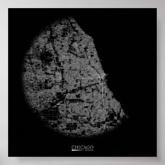 シカゴ道路地図ポスター ポスター