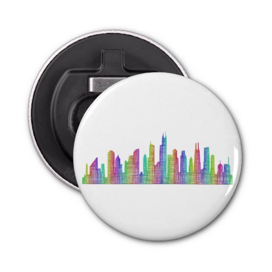 シカゴ都市スカイライン 栓抜き (正面)