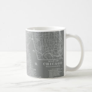シカゴ都市地図のスケッチ コーヒーマグカップ