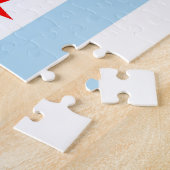 シカゴ都市旗のジグソーパズル ジグソーパズル (側面)