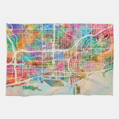 シカゴ都市通り地図 キッチンタオル (横)