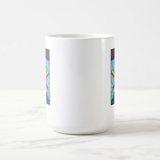 シカゴ野球をテーマにしたコーヒーマグ コーヒーマグカップ (中央)