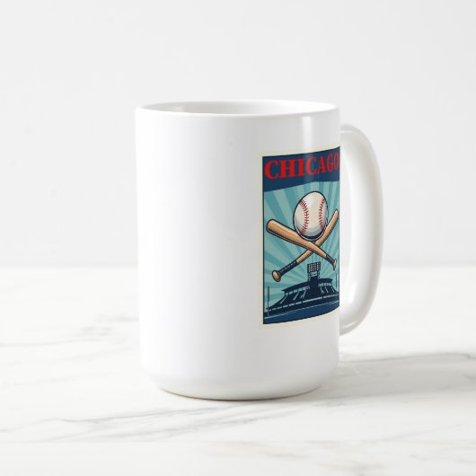 シカゴ野球をテーマにしたコーヒーマグ コーヒーマグカップ (正面右)